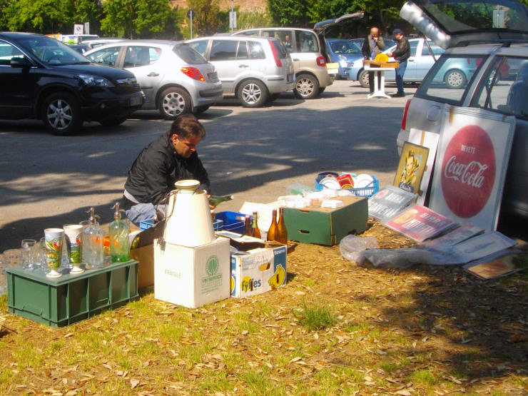 nel parcheggio