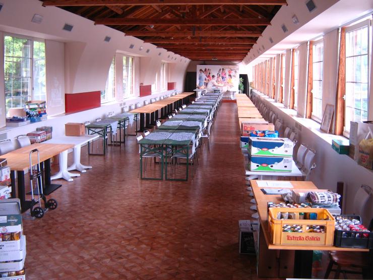 la sala del raduno